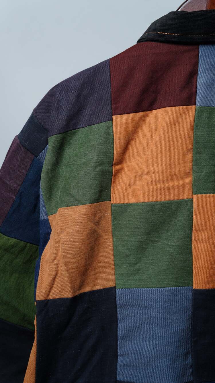 Upcycled Patchwork Jacket Size L - Picture 5 of 7